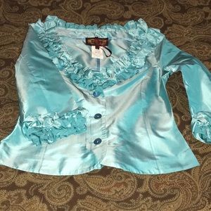 Rebato Nucci Silk Taffeta Jacket Size 36